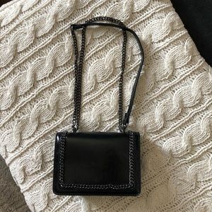 Small black purse with chain